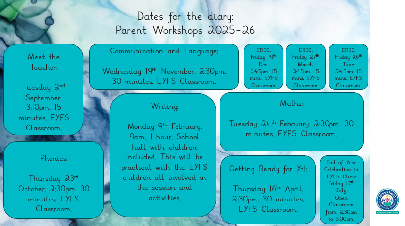 Please note these dates could change if required.